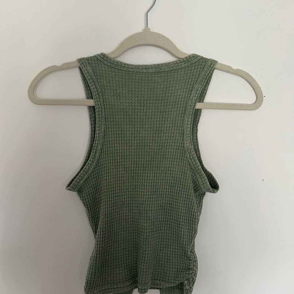 Altar’d State Green Ribbed Tank Top - Picture 2 of 3